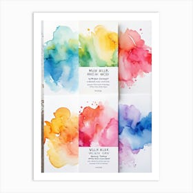 Watercolor Splatters Art Print