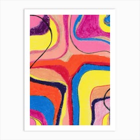 Abstract Painting, Colorful print Placement. Art Print