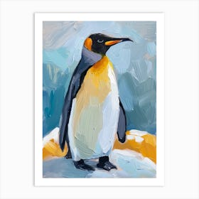 King Penguin Floreana Island Colour Block Painting 3 Art Print