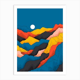 Mountain Fields Art Print