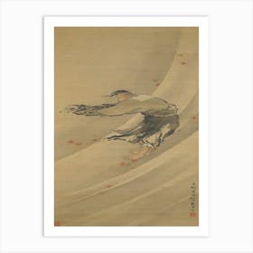 Liezi In The Wind, Katsushika Hokusai Art Print