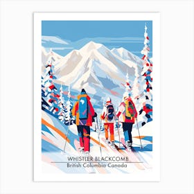 Whistler Blackcomb   British Columbia Canada, Ski Resort Poster Illustration 2 Art Print