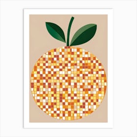 Mosaic Orange 17 Art Print