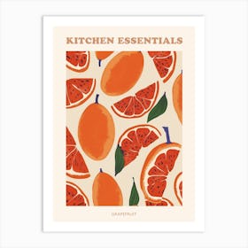 Grapefruit Abstract Pattern Illustration Poster 3 Art Print