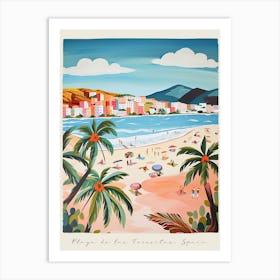 Poster Of Playa De Las Teresitas, Tenerife, Spain, Matisse And Rousseau Style 1 Art Print