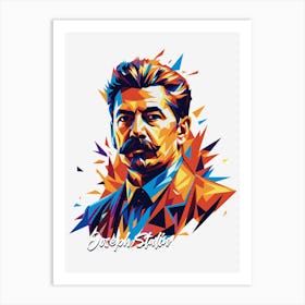 Joseph Stalin 02 Portrait WPAP Pop Art Art Print