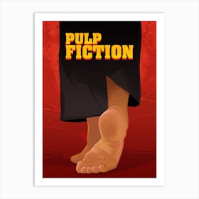 Pulp Fiction Tarantino Mia Feet II Art Print