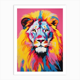 Lion Portrait Pop Art 2 Art Print