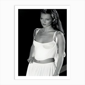 Model Kate Moss Gianni Versace Spring 1995 Ready To Wear Runway Show Art Print