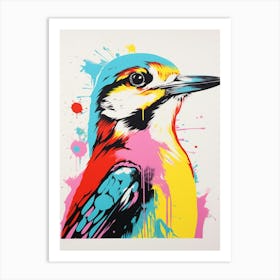 Andy Warhol Style Bird Woodpecker 2 Art Print
