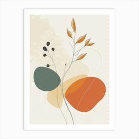 Abstract Flowers 1 Art Print