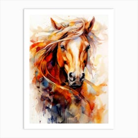 Horse Watercolor Painting animal Art Print