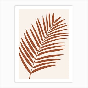 Palm Leaf Brown Art Print