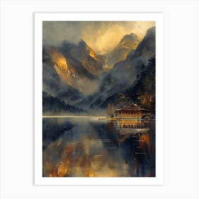 Lake In The Mountains 1 Art Print