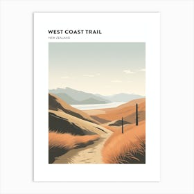 West Coast Trail New Zealand 2 Hiking Trail Landscape Poster Art Print