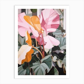 Cyclamen 4 Flower Painting Art Print