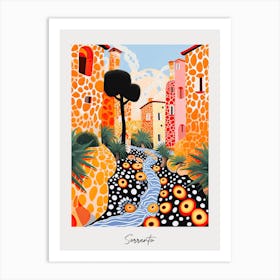 Poster Of Sorrento, Italy, Illustration In The Style Of Pop Art 2 Art Print