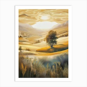 Landscape With A Tree Art Print