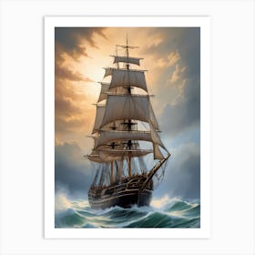 Sailing Ship Painting (16) Art Print