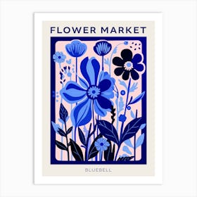 Blue Flower Market Poster Bluebell 4 Art Print