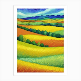 Yellow Wheat Field 2 Art Print