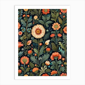 William Morris Floral Pattern 1 Art Print