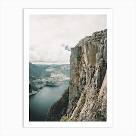 Mountain Above Fjord Art Print