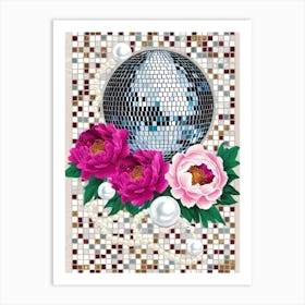 Disco Ball Mosaic Art Print