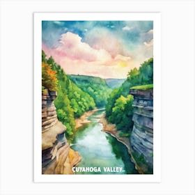 Cuyahoga Valley National Park Watercolor Painting Art Print