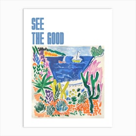 See The Good Poster Coastal Vista Matisse Style 3 Art Print