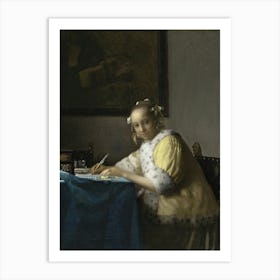 Johannes Vermeer A Lady Writing Art Print