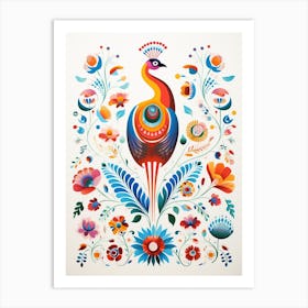 Scandinavian Bird Illustration Pheasant 5 Art Print