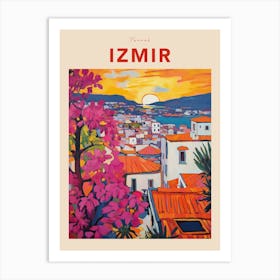 Izmir Turkey 3 Fauvist Travel Poster Art Print