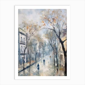 Winter City Park Painting Maria Luisa Park Seville Spain 1 Art Print