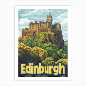 Aihrgdesign A Vintage Travel Poster Of Edinburgh Featuring Th B7c12807 Ca62 4e86 9336 2cf5b53b3bdc 1 Art Print