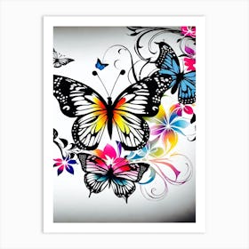 Butterfly Wallpaper 14 Art Print