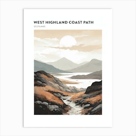 West Highland Coast Path Scotland 3 Hiking Trail Landscape Poster Art Print