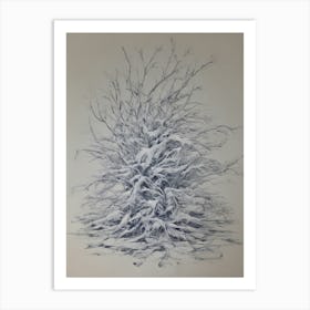 Tree In The Snow 1 Art Print