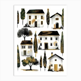 Houses And Trees Art Print