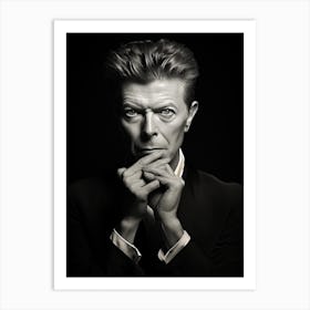 Black And White Photograph Of David Bowie 1 Art Print