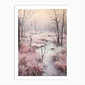 Dreamy Winter Painting Crins National Park France 1 Art Print