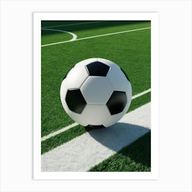 Soccer Ball On The Field 6 Art Print