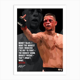 Nate Diaz Quotes 1 Art Print