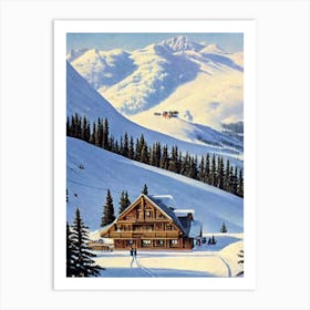 Snowshoe, Usa Ski Resort Vintage Landscape 4 Skiing Poster Art Print