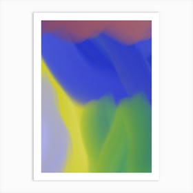 Abstract Painting green blue Art Print