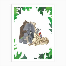 Animal Family Art Print