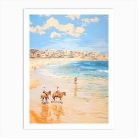Horse Painting In Bondi Beach Post Impressionism Style 2 Art Print