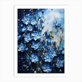 Blue Flowers 7 Art Print