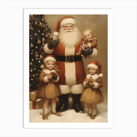 Santa Claus With Children 8 Art Print