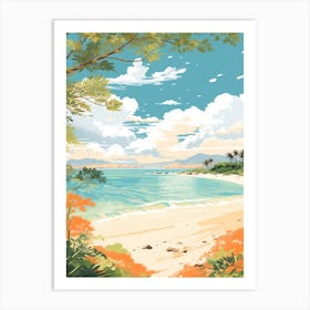 Whitehaven Beach Golden Tones 1 Art Print